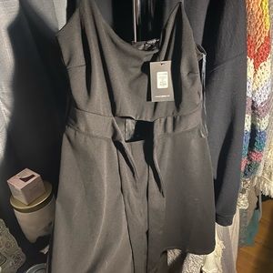 Black spaghetti strap romper